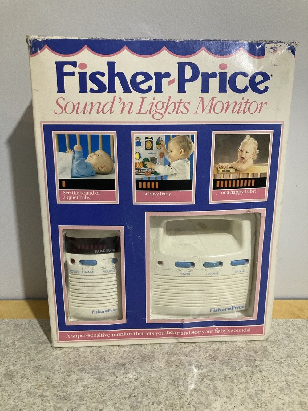 Fisher-Price Beige Sound'n Lights Monitor Portable Infant Toddler Boxed
